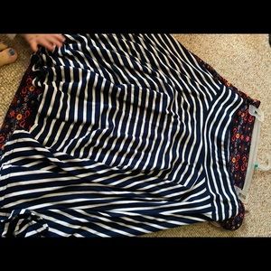 Chaps striped skirt